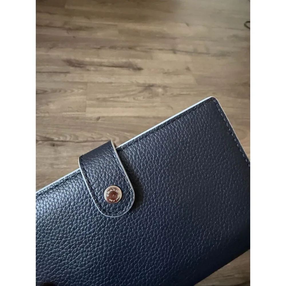 Coach Wristlet Wallet Navy color